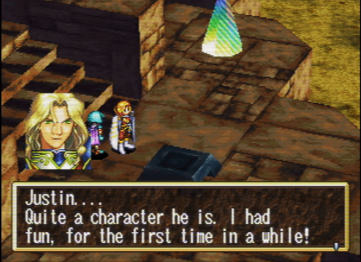 Mullen smiles and says 'Justin... Quite a character he is. I had fun, for the first time in a while